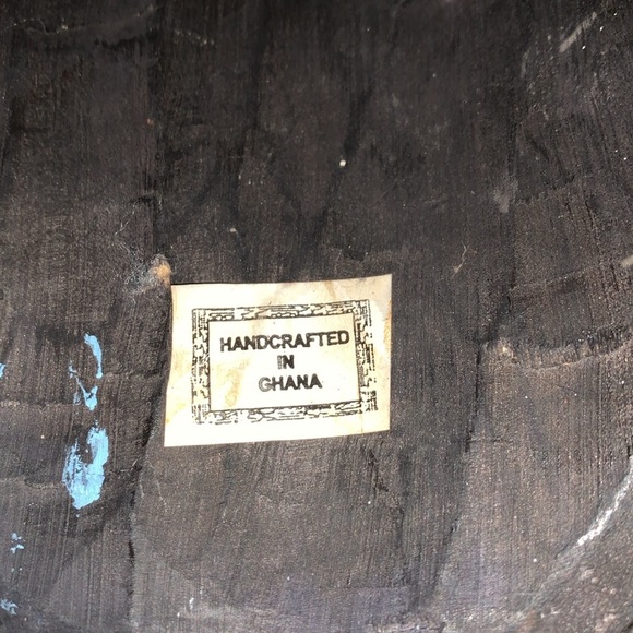 Vintage Ghana Handcrafted Wood Face Mask For Wall - Picture 7 of 9